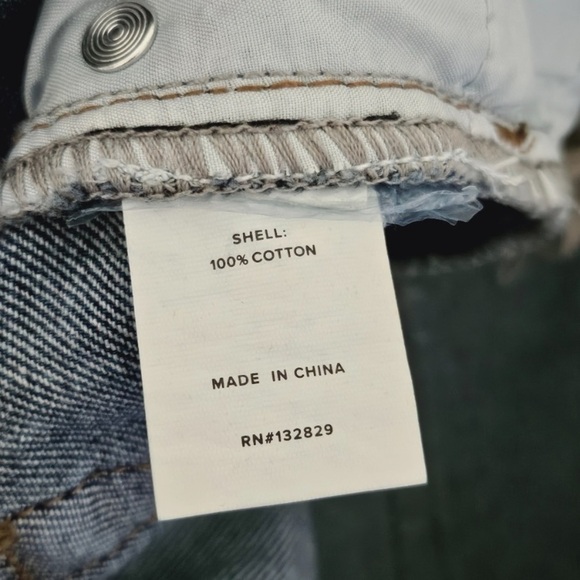 NEW Superdown Cutoff Jean Shorts Audrea Acid Blue Denim Destroyed Size 25 - Picture 6 of 8